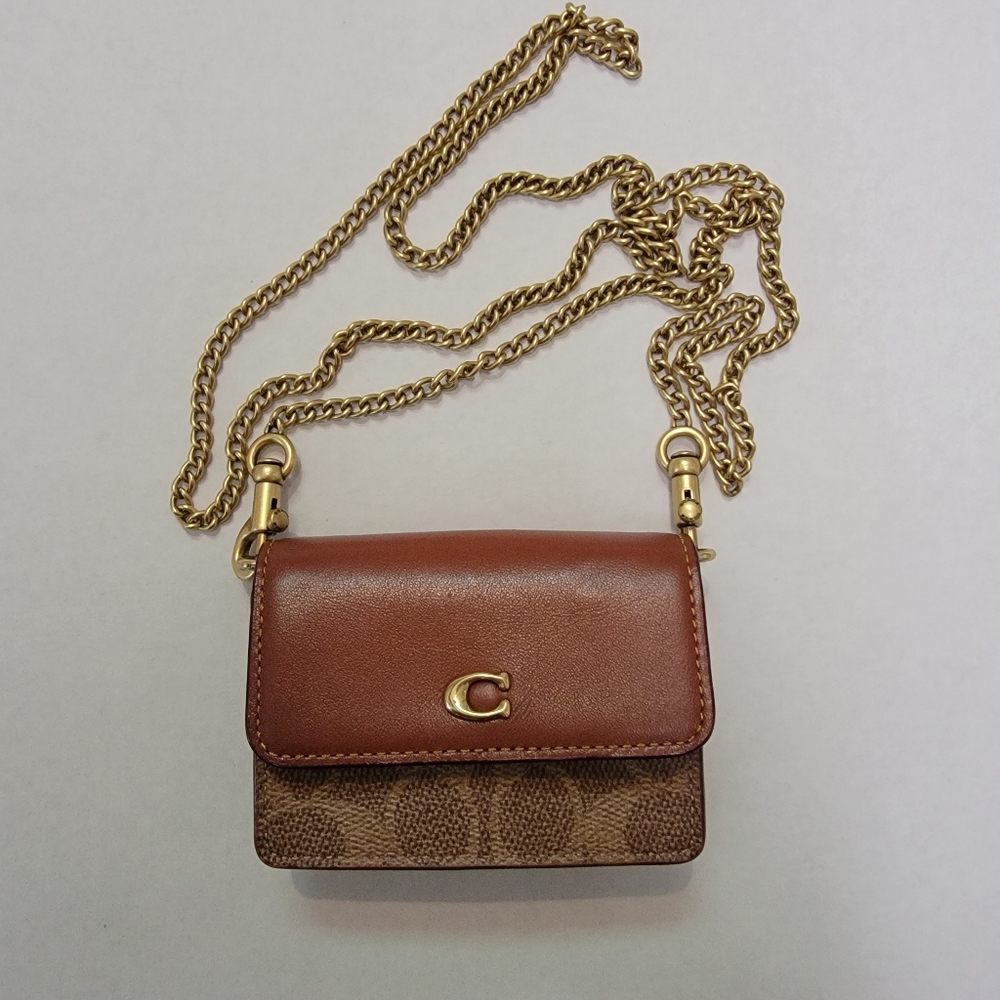 Coach Brown and Tan Crossbody Bag